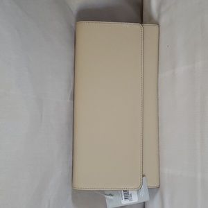 NEW Nordstrom Leather Clutch With Chain Strap Bag